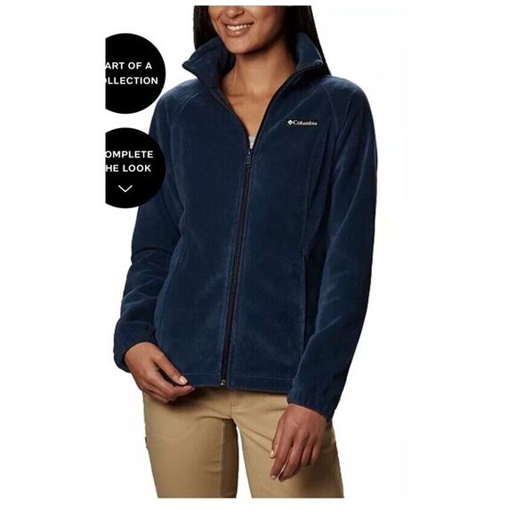 Columbia Tops - Columbia Sweatshirt Women's Small Dark Gray Benton Spring Full Zip Activewear